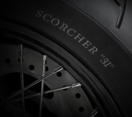 Sportster XL 1200 Custom Limited B / Michelin Scorcher-Reifen, 150mm hinten