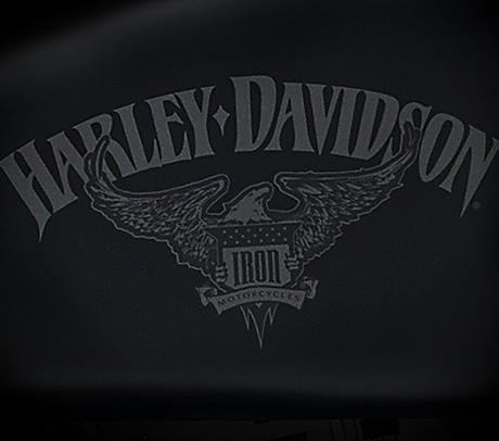 Sportster XL 883 Iron / Neue Eagle & Shield Tankgrafik:    Jede Generation verdient ihren eigenen Adler. Das klassische Wappentier hat schon manches Bike geziert - und manch einen ttowierten Unterarm. Den Adler auf dem neuen Tank der Iron 883 haben wir fr dieses Bike neu entworfen. Als rebellisches Freiheits-Symbol trgt er das Harley Shield in seinen Krallen.
