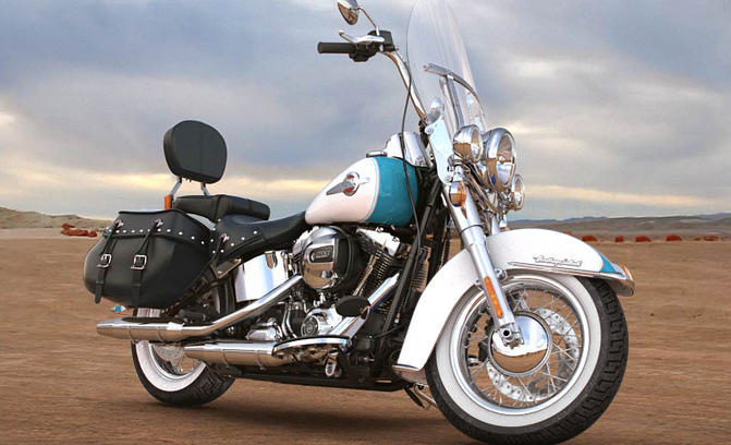 Softail Heritage Classic Modell 2016 in Crushed Ice Pearl & Frosted Teal Pearl Softail Heritage Classic Modell 2016 in Crushed Ice Pearl & Frosted Teal Pearl