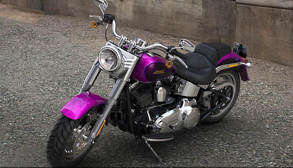 Softail Fat Boy Modell 2016 in Purple Fire & Blackberry Smoke