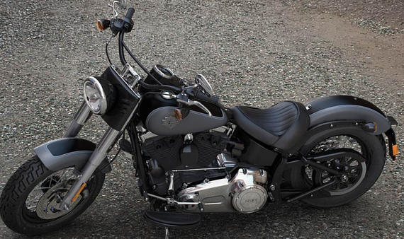 Softail Slim Modell 2016 in Charcoal Satin & vivid Black Satin