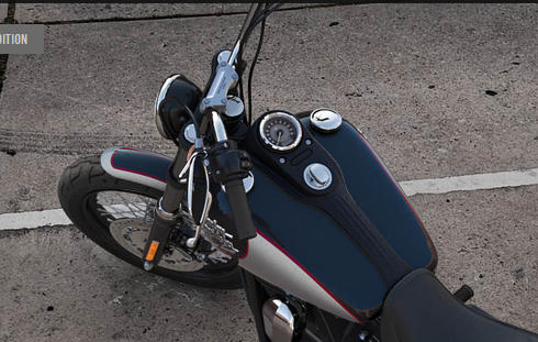 Dyna Street Bob Modell 2016 in Billet Silver & Vivid Black