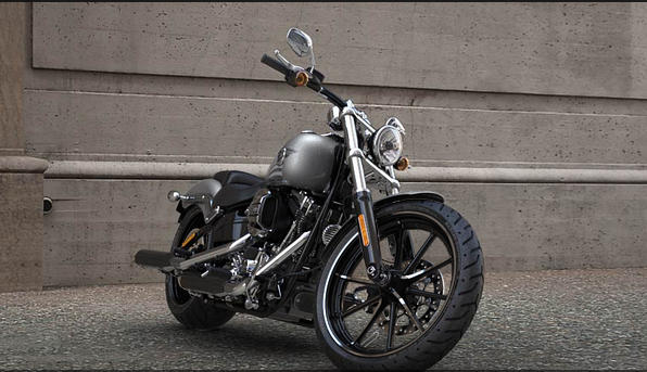 Softail Breakout Modell 2016 in Billett Silver Softail Breakout Modell 2016 in Billett Silver