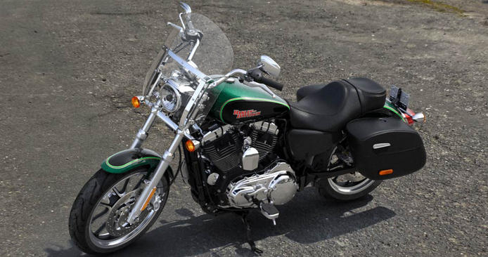 Sportster Super Low 1200 T Modell 2016 in Deep Jade Pearl & Vivid Black