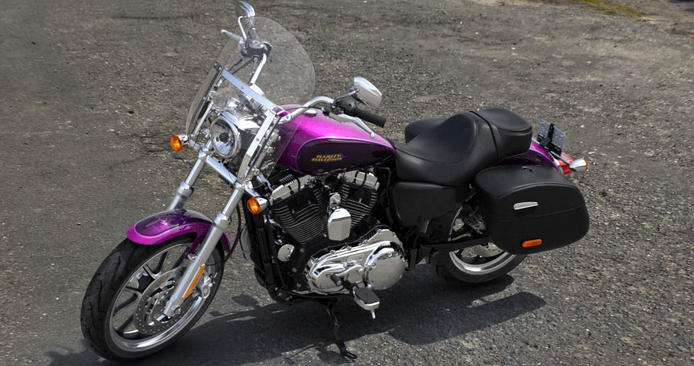 Sportster Super Low 1200 T Modell 2016 in Purple Fire & Blackberry Smoke