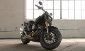 Softail Fat Bob Modell 2018 in Black Denim Softail Fat Bob Modell 2018 in Black Denim