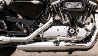 Sportster XL 1200 Custom / Auspuffanlage mit ge&shyschlos&shysenem Regel&shykreis