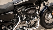 Sportster XL 1200 Custom / Schwarze und verchromte Details