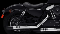 Sportster Forty-Eight / Geschwrzte, ver&shyjngte Stag&shygered Auspuff&shyanlage