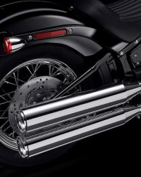 Softail Standard / Verchromte Shotgun-Auspuffanlage